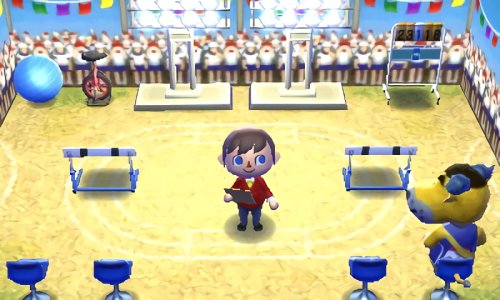 A gym for Coach in Animal Crossing: Happy Home Designer.