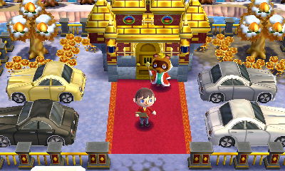 Tom Nook's luxury cars for the celebrity lifestyle challenge. (ACHHD)