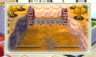 Two tunnels on either side of the train tracks in Animal Crossing: Happy Home Designer.