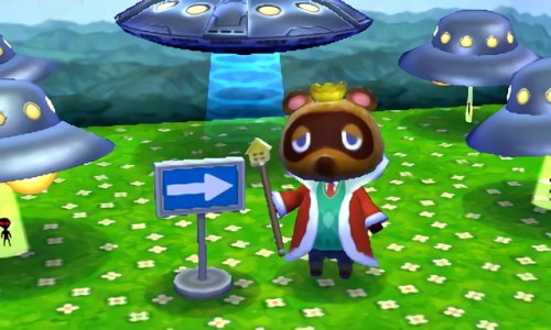 Giving Tom Nook as a sacrifice to the aliens.