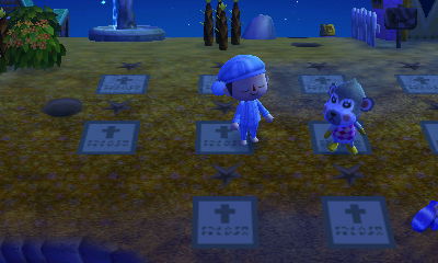 Graveyard in Aika Village for Animal Crossing: New Leaf