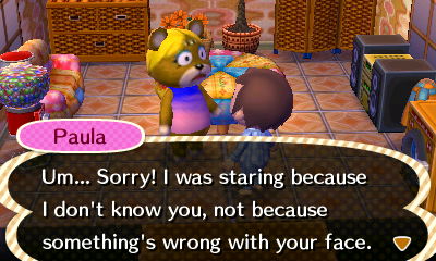 Paula insulting me in ACNL