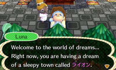 Luna welcomes me to Lion Town.