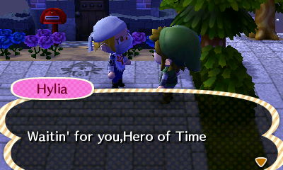Hylia: Waitin' for you, Hero of Time.
