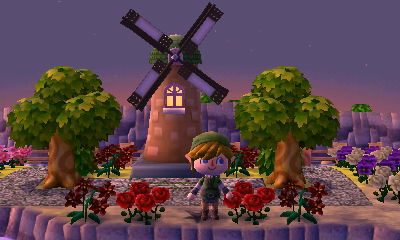 A windmill in the Zelda themed dream town of Termina.