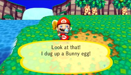 Look at that! I dug up a bunny egg!