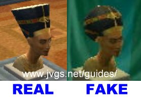 Mystic statue: real vs. fake.