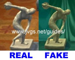 Robust statue: real vs. fake.
