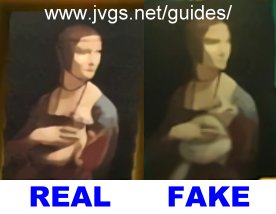 Serene painting: real vs. fake.