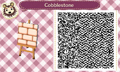 QR code for cobblestone path in Animal Crossing: New Leaf