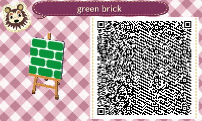 QR code for green brick path in Animal Crossing: New Leaf