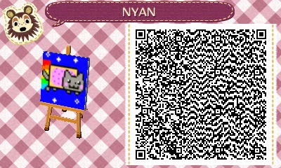 QR code for Nyan Cat in Animal Crossing: New Leaf