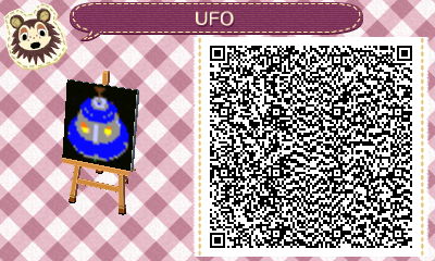 QR code for a design of Gulliver's UFO in Animal Crossing.