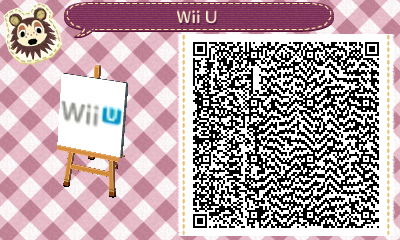 QR code of the Wii U logo for Animal Crossing: New Leaf