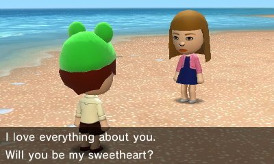 Ann, to Mario: I love everything about you. Will you be my sweetheart?