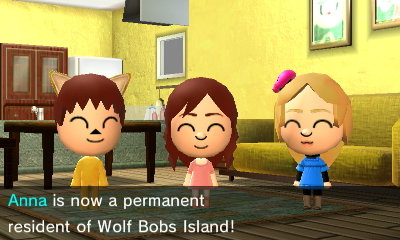 Anna is now a permanent resident of Wolf Bobs Island!
