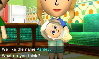 TZ: We like the name Ashley. What do you think?