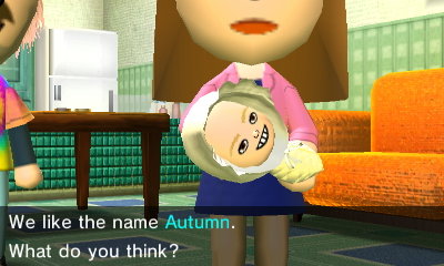 Ann and Tobias: We like the name Autumn. What do you think?