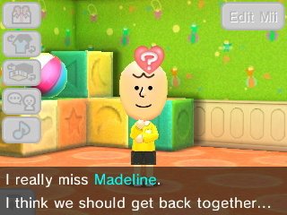 Charlie Brown: I really miss Madeline. I think we should get back together...