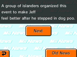 A group of islanders organized this event to make Jeff feel better after he stepped in dog poo.