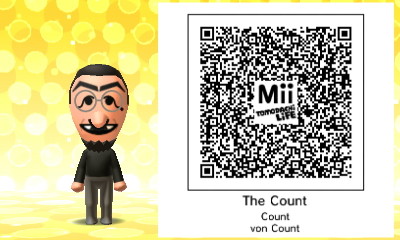 The Count from Sesame Street Mii QR code