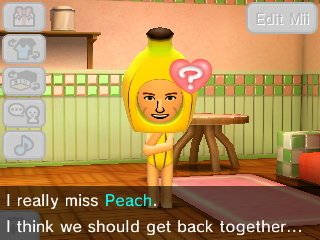 GOB: I really miss Peach. I think we should get back together...