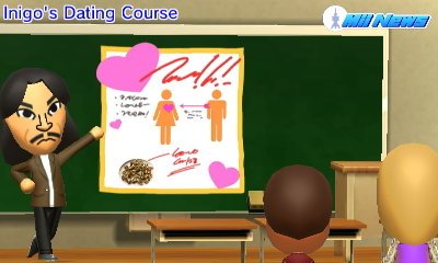 Mii News shows Inigo's Dating Course.