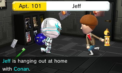 Apt. 101: Jeff is hanging out at home with Conan.