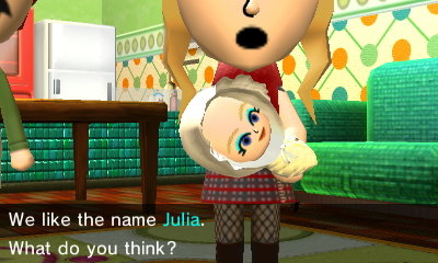 TZ: We like the name Julia. What do you think?
