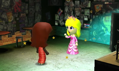 Peach and Pauline chat as they become friends.