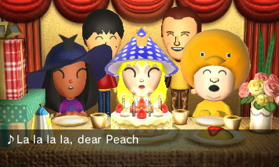 Princess Peach Toadstool celebrates her birthday.