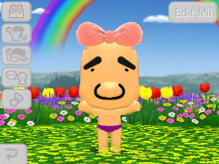 Mr. Saturn makes a funny face for me in Tomodachi Life.