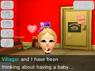 Stella: Villager and I have been thinking about having a baby...