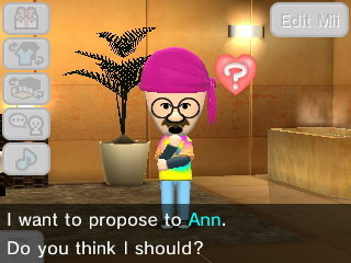 Tobias: I want to propose to Ann. Do you think I should?