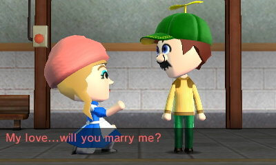 TZ, to Luigi: My love...will you marry me?
