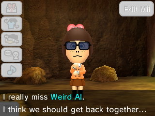 Velma: I really miss Weird Al. I think we should get back together...