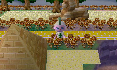 ACNL Sphinx and pyramid