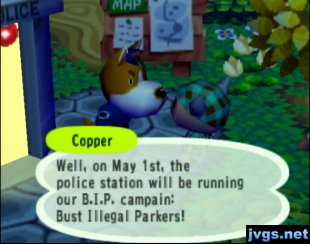 Copper: On May 1st, we'll be running out B.I.P. campaign: Bust Illegal Parkers!
