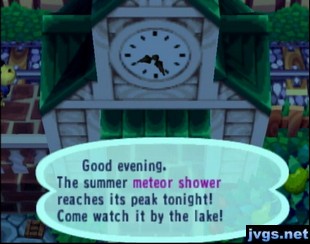 Good evening. The summer meteor shower reaches its peak tonight! Come watch it by the lake!
