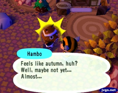 Hambo: Feels like autumn, huh? Well, maybe not yet... Almost...