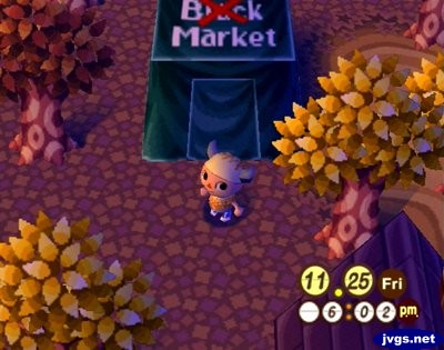 Crazy Redd's tent all closed up.