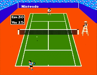 Me failing at NES Tennis in Animal Crossing.