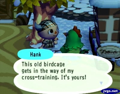 Hank: This old birdcage gets in the way of my cross-training. It's yours!