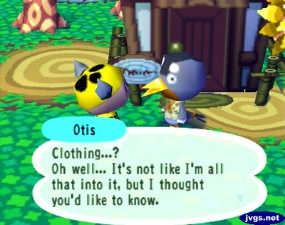 Otis: Clothing...? Oh well... It's not like I'm all that into it, but I thought you'd like to know.