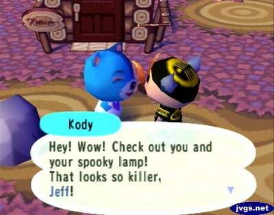 Kody: Hey! Wow! Check out you and your spooky lamp! That looks so killer, Jeff!