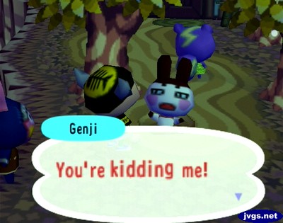Genji, in a pitfall: You're kidding me!