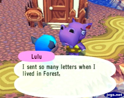 Lulu: I sent so many letters when I lived in Forest.