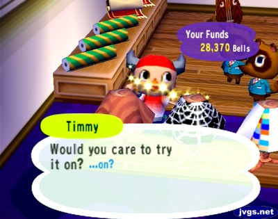Timmy: Would you care to try it on?