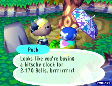 Puck: Looks like you're buying a kitschy clock for 2,170 bells, brrrrrrrrr!