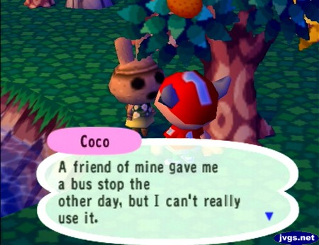 Coco: A friend of mine gave me a bus stop the other day, but I can't really use it.